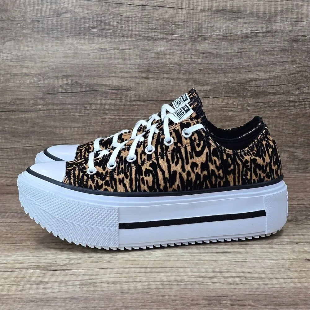 Converse CT All Star Lift Double Stack Platform Leopard Women's Sz 12 Shoes NEW